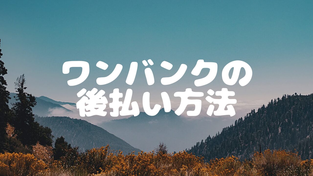 ワンバンクの後払い方法2つを解説！審査は厳しい？通らない原因とチャージ上限の上げ方を推察！