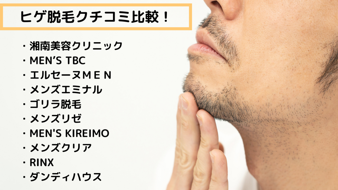 口コミ99件比較 ひげ脱毛おすすめランキング人気top10 ルポライフ